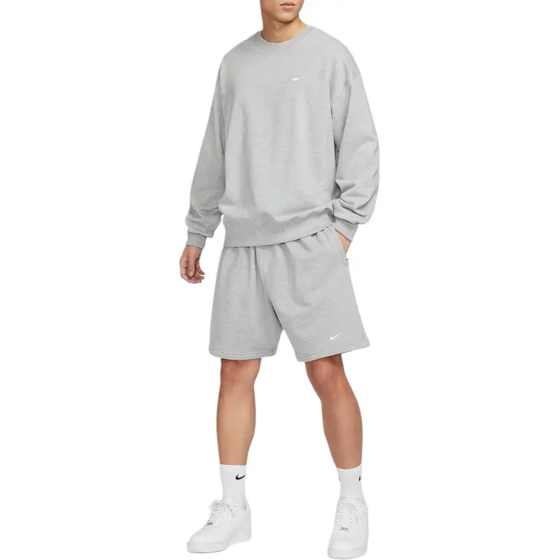 Nike Solo Swoosh Sweatshirt Men's Gray-2