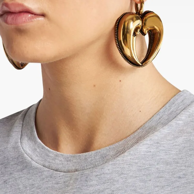 ETRO Heart Embellished Drop Earrings-2