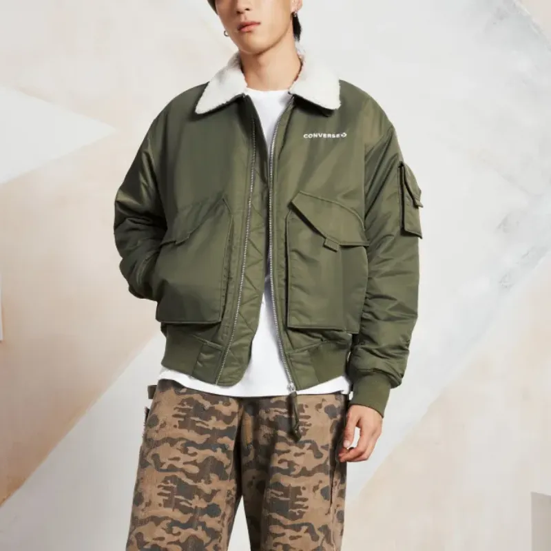 Converse Jackets Coats Men's Green-2