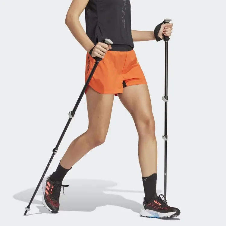 Adidas Terrex Agravic Trail Running Shorts Sports Shorts Women's Orange-3