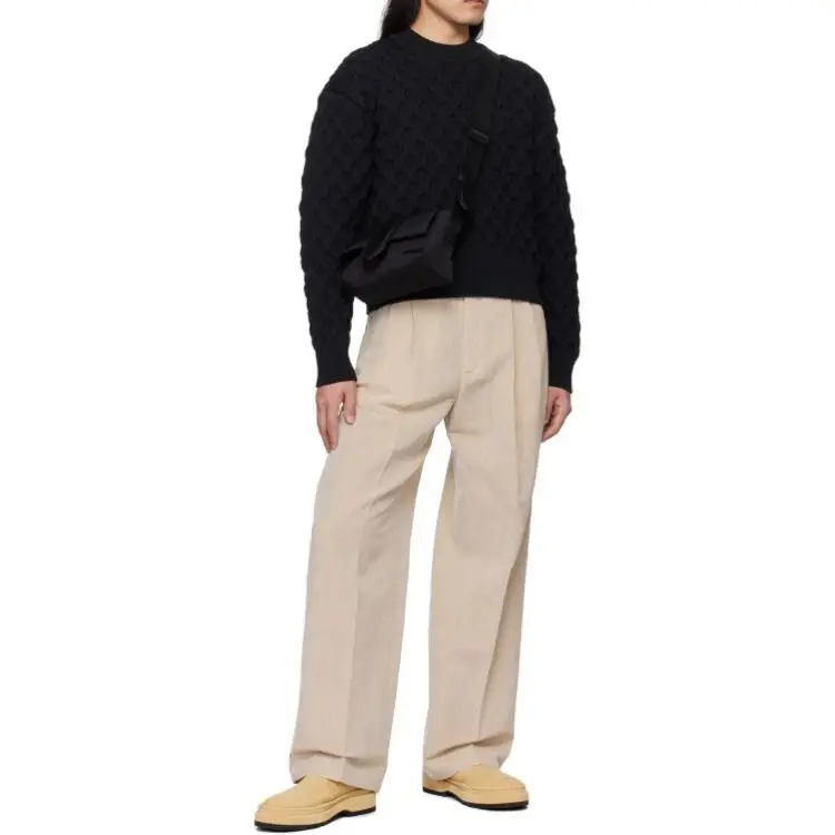 Jacquemus Le Pull Torsade Honeycomb Sweater Men's Black-4