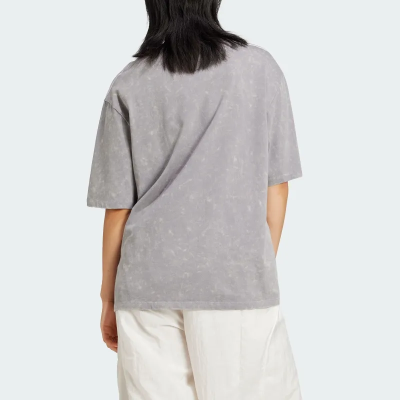 Adidas Washed Out Boyfriend Fit T Shirt Grey Three-2