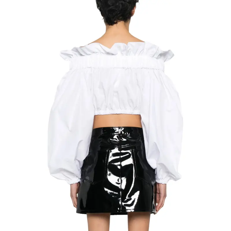 Patou Bow-Detailed Cropped Poplin Top-2