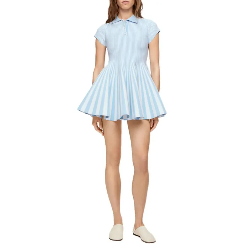 LOEWE Short Sleeved Dress Women's Blue-1