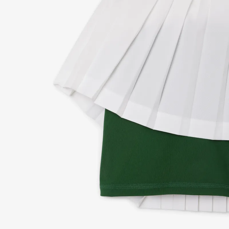 LACOSTE Piqué Lined Tennis Skirt-3