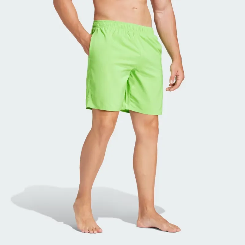 Adidas Solid CLX Swimming Shorts Unisex Clear Lime Green-1