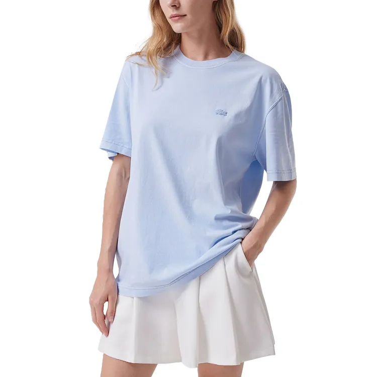 LACOSTE Logo embroidered Cotton T shirt-3