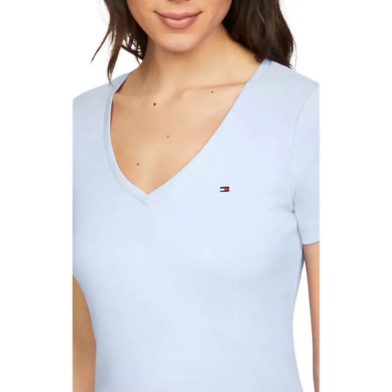 Tommy Hilfiger Regular T Shirt Women's Light Blue-3