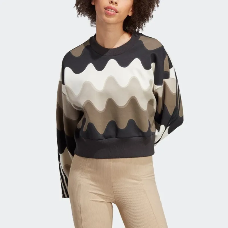 Adidas MARIMEKKO Collaboration Sweatshirt Women's Light Brown-2