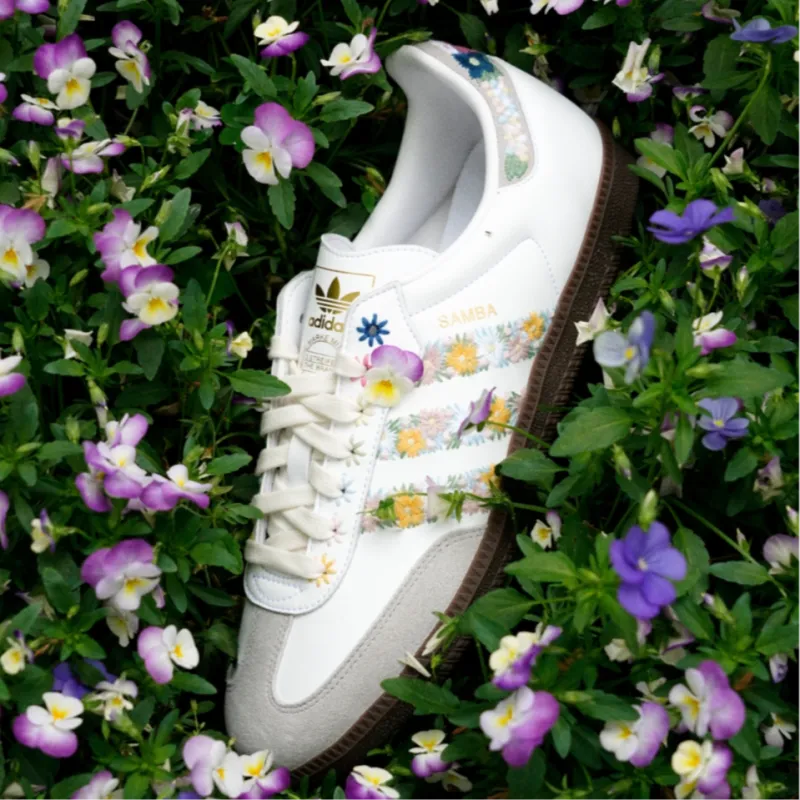 Juice x Adidas Originals SAMBA OG Low Top Skateboard Shoes Unisex White-6