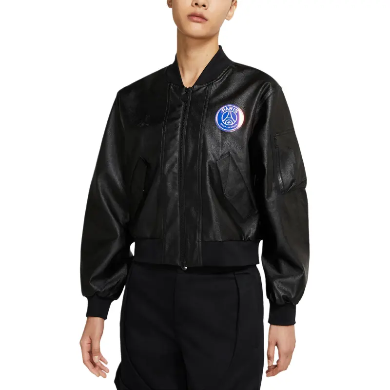 Jordan X Paris Saint Germain Women's Bomber Jacket Black/Psychic Purple-1