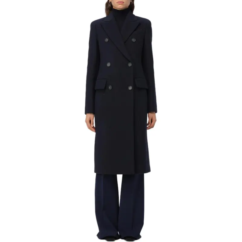 SportMax Double Breasted Long Sleeved Coat-3