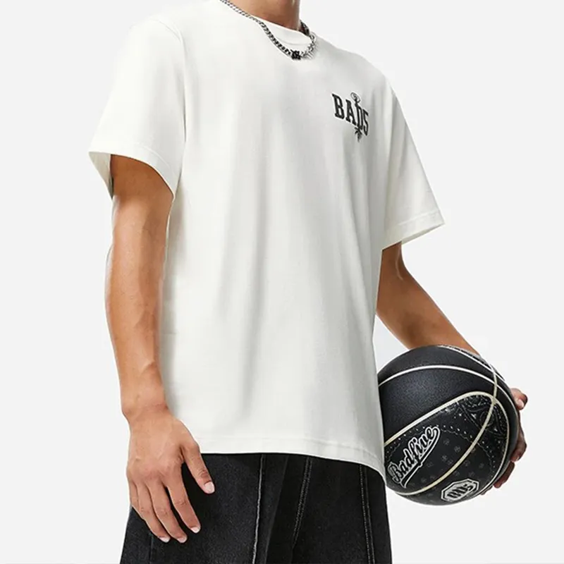 LiNing Drop Shoulder Sleeve T Shirt Unisex Ivory-3