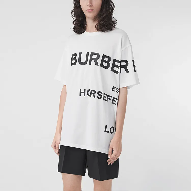 Burberry Horseferry Print T shirt White/Black-3