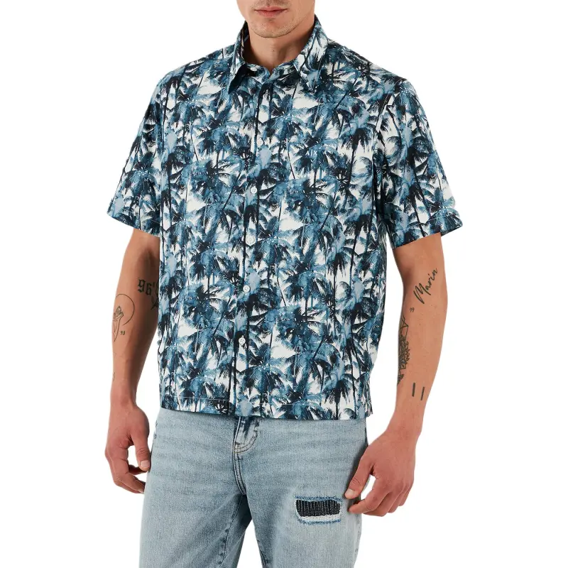ARMANI EXCHANGEAE Shirt Men's Blue-2