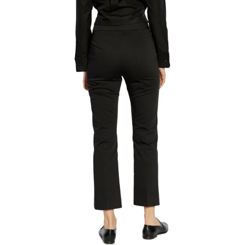 MaxMara Okra Pleat Detailed Cropped Trousers-3