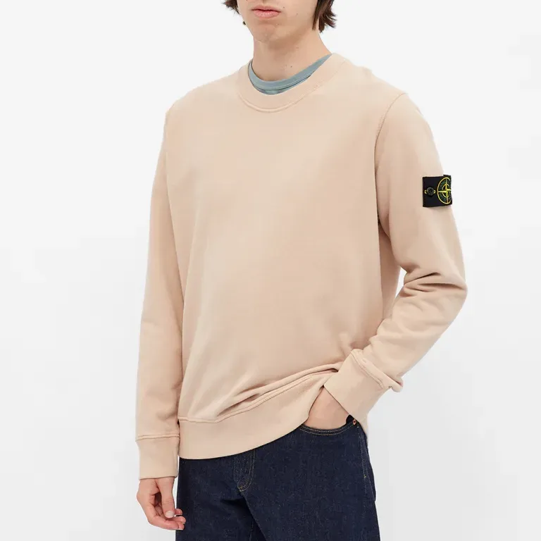 STONE ISLAND 75156 Garment Dyed Cotton Crewneck Sweatshirt-3
