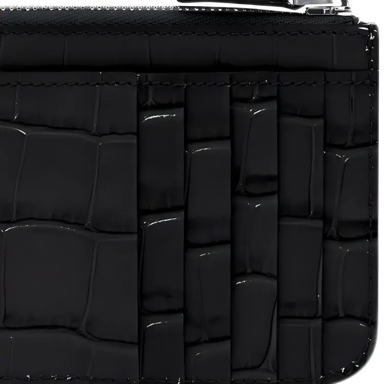 Balenciaga Cash Cow Leather Card Holder, Coin Purse, Wallet Tubas Women's Black-3