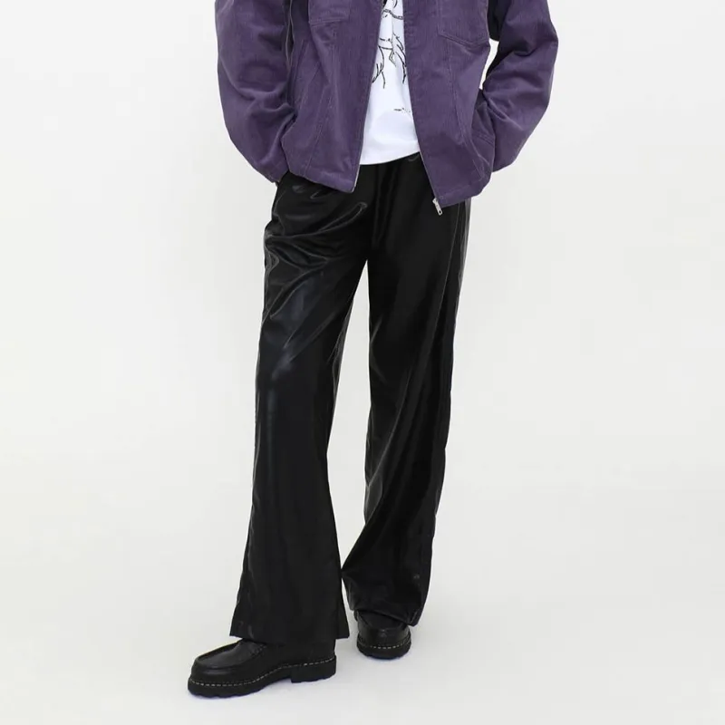 LIVINGTOWN Leather Pants Unisex Black-2