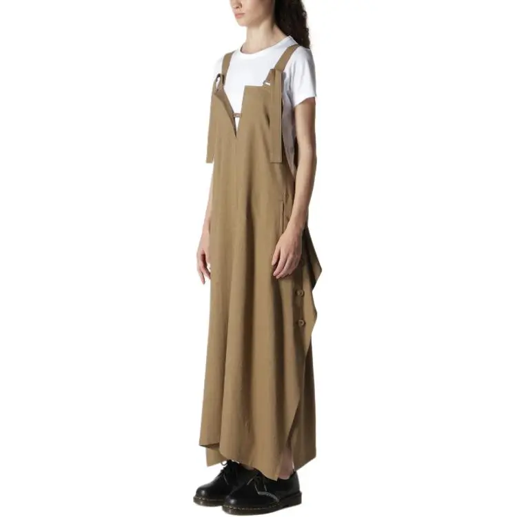 Yohji Yamamoto Y's FW24 Sleeveless Dress Women's Light Umber-4