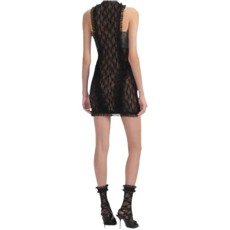 Self portrait Lace Crystal Mini Dress-1