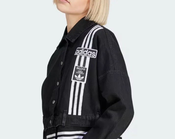 Adidas Originals ADIBREAK Denim Jacket Women's Black - Cheap
