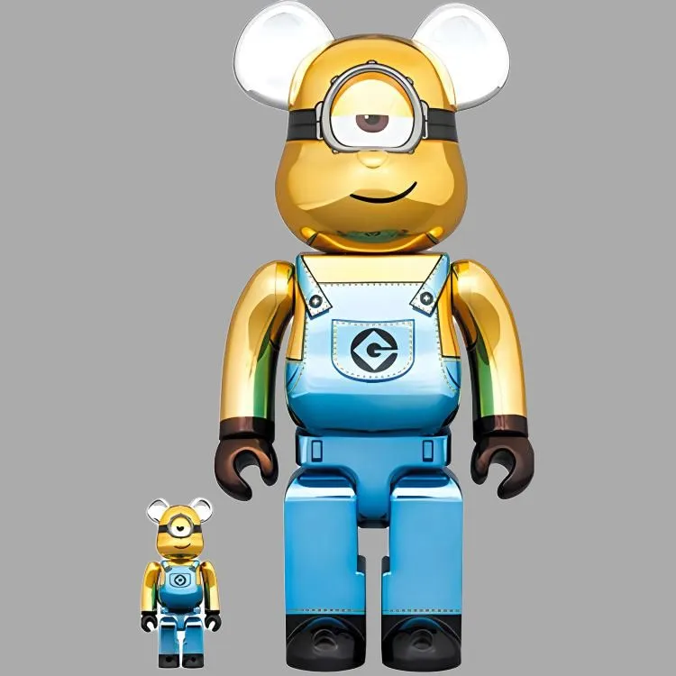 BE@RBRICK X Minions Stuart Chrome Ver.-4