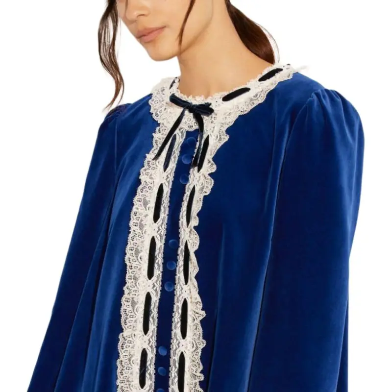 COACH Long Sleeved Dresses Women's Blue-3