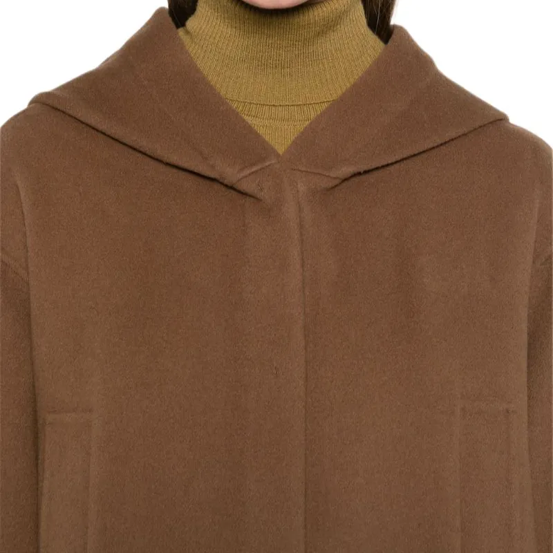 'S MAX MARA Straight Hem Long Sleeved Coat-4