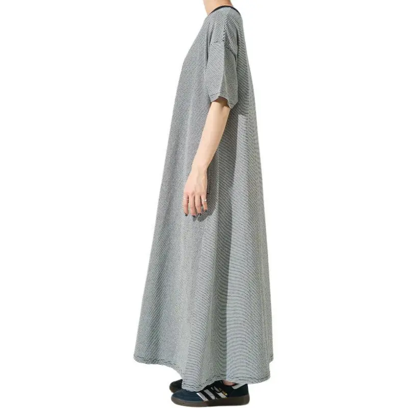 FREAK'S STORE Short Sleeved Dress Women's Gray White-2