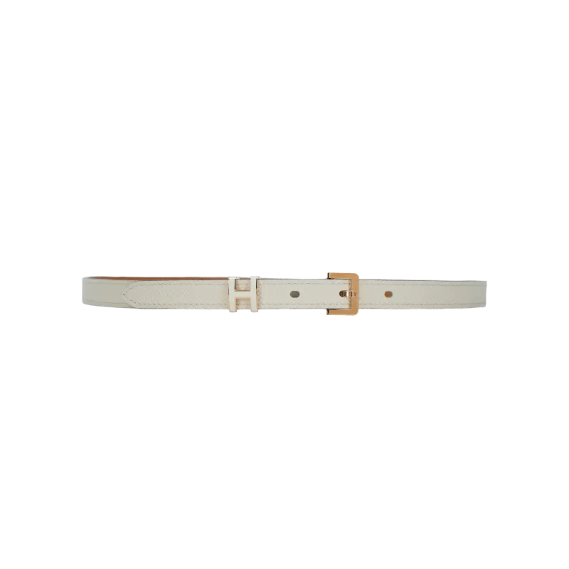 HERMES POP H Collection Leather Belts Women's Milk White Box-1