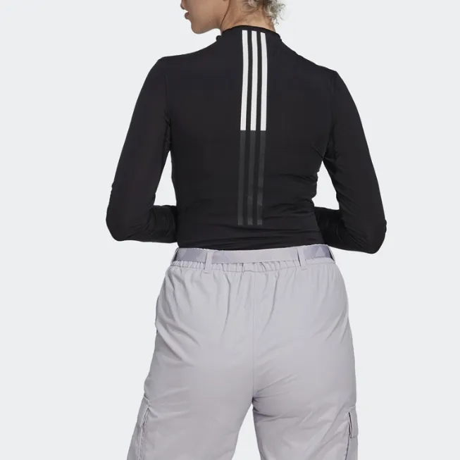 Adidas Set in Sleeve T Shirt Women's Black-2