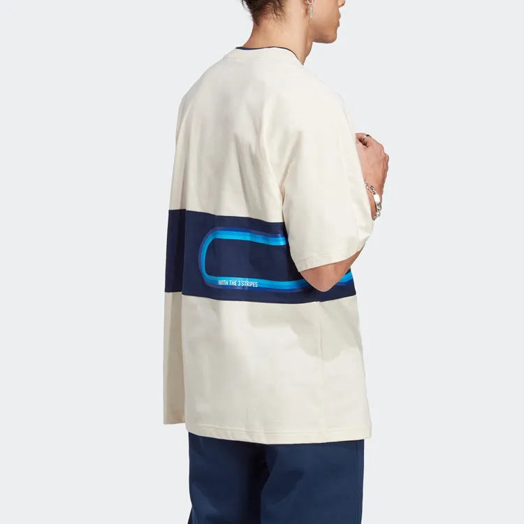 Adidas Originals BLOKEPOP T Shirt Men's Wonder White-2