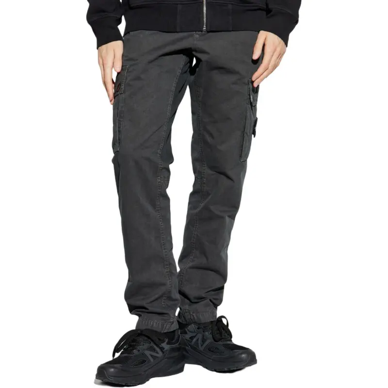 STONE ISLAND Logo Straight leg Trousers-3