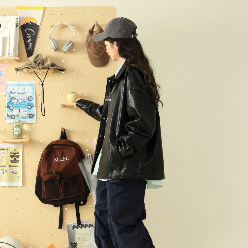 LIVINGTOWN Leather Jackets Coats Unisex-3