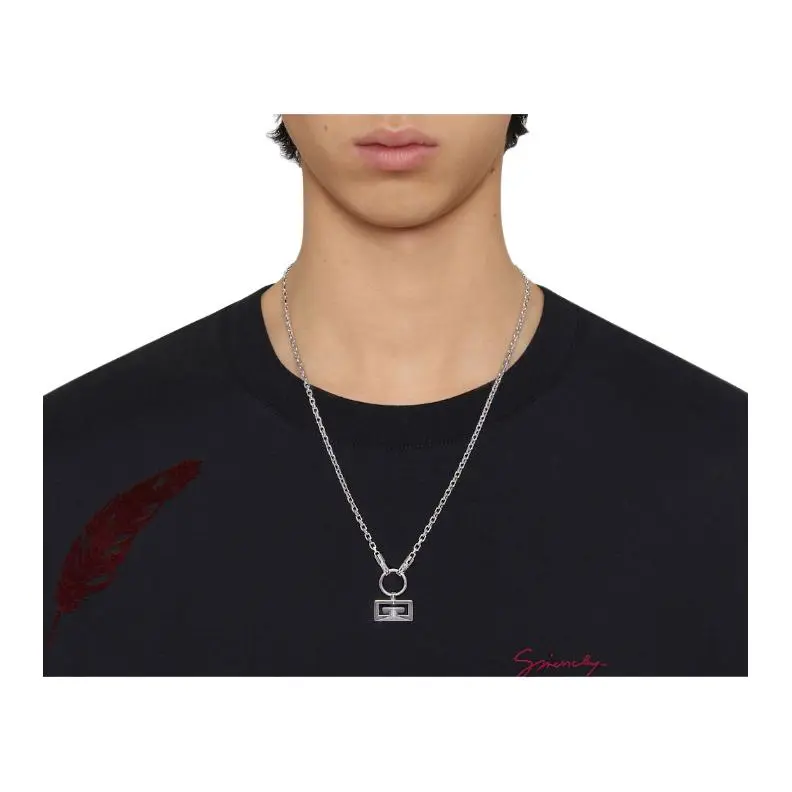Givenchy Metal Necklaces Men's Silver-4