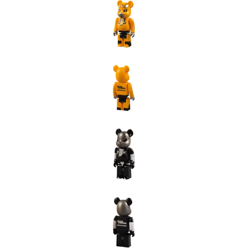 BE@RBRICK TRANSFORMERS BUMBLEBEE+BARRICADE Roadblock, Second Edition Trendy Figures 7.5cm-3
