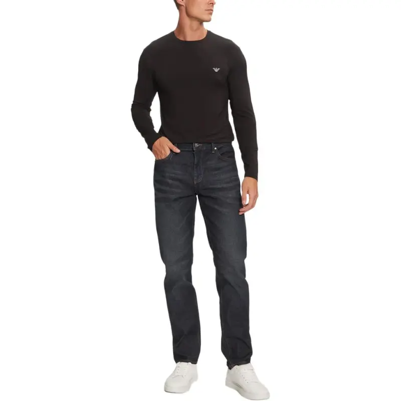 EMPORIO ARMANI Fitted Loungewear Top In Cosy Modal-2