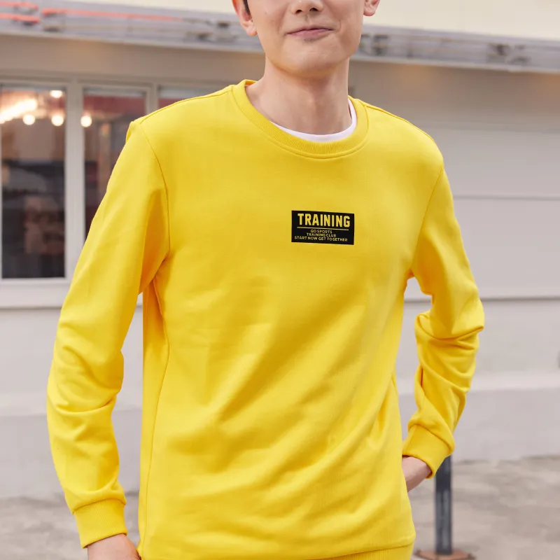 QIAODAN Sweatshirts Men Egg Yolk-2