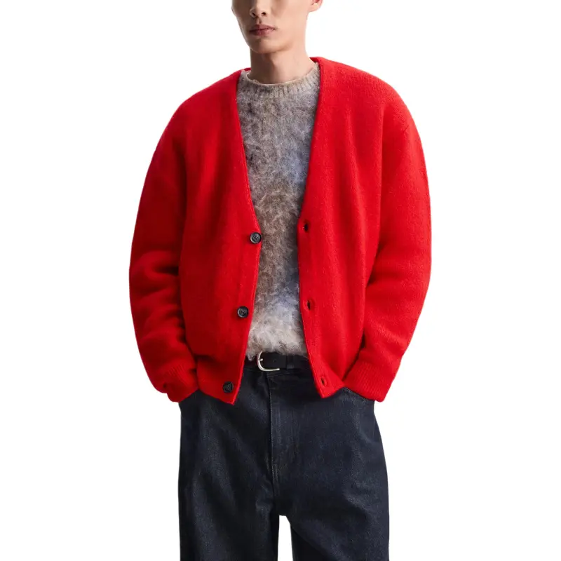 ZARA New Year Knitwear Men Red-4