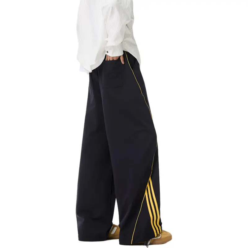 YOUSHIQI Casual Pants Unisex Navy Blue Black-1