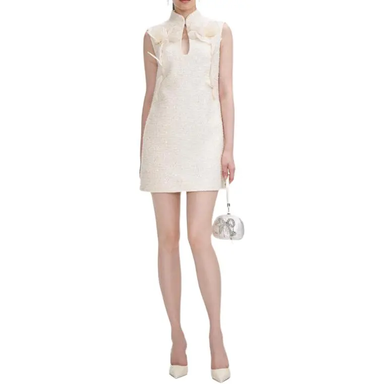 Self portrait Boucle Flower Motif Mini Dress-1