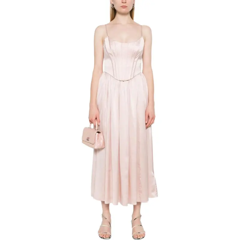 Zimmermann Pleated Flared Slip Dress-1