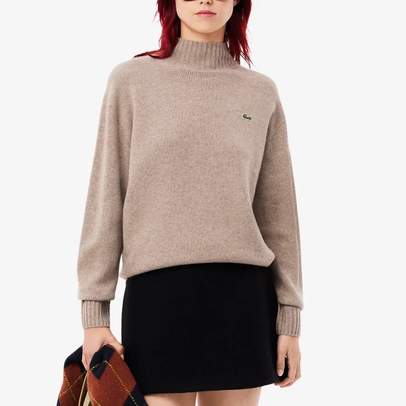 LACOSTE Cashmere Sweater Women's Light Brown-1