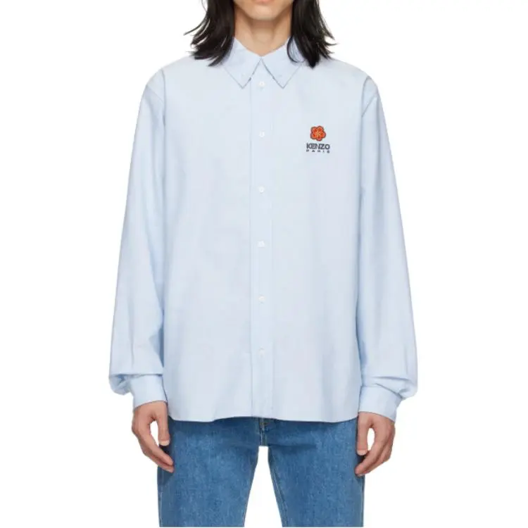 KENZO Boke Flower Curved Hem Shirt-3