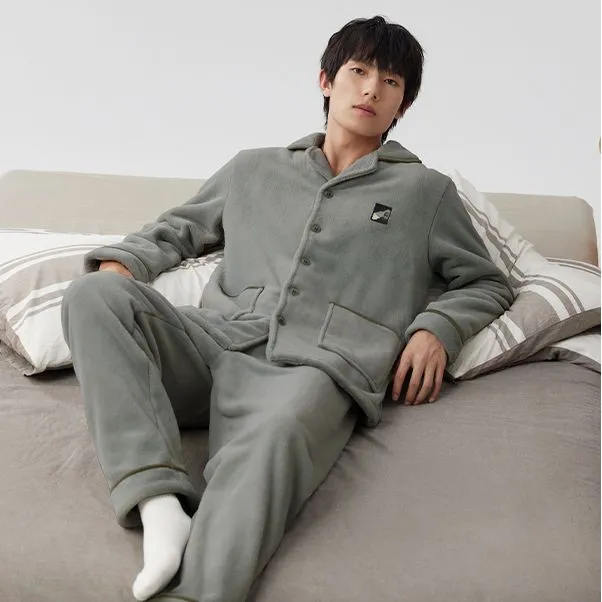 Floating light islands Men Pajama Sets-2
