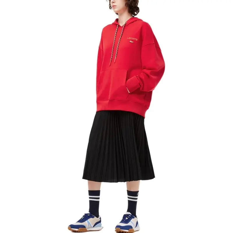 LACOSTE Auspicious Snake New Year Collection Sweatshirt Unisex Red-4