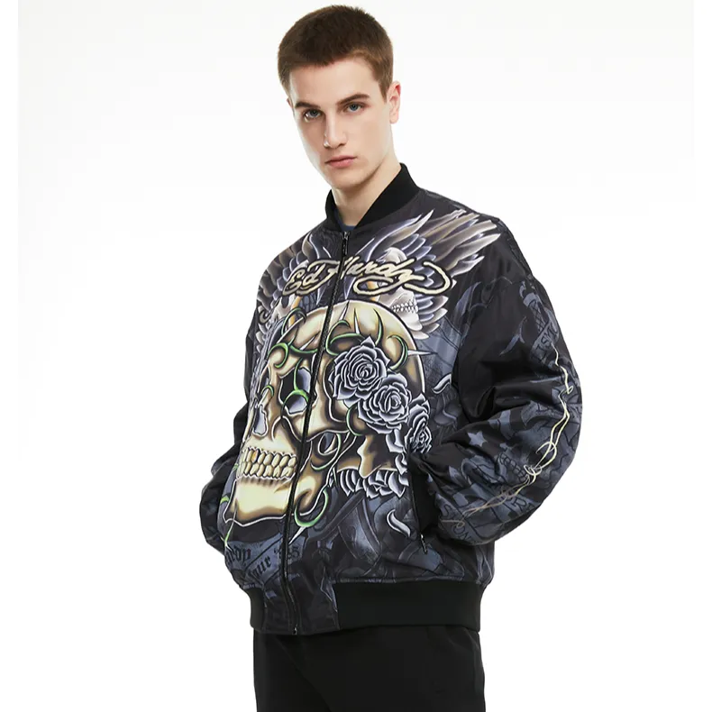 Ed Hardy SS22 Loose Fit Jacket Men's Black-4