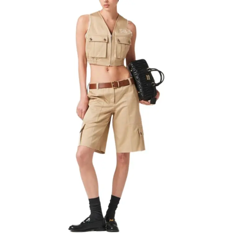 MIU MIU Cotton Chino Bermuda Shorts-1