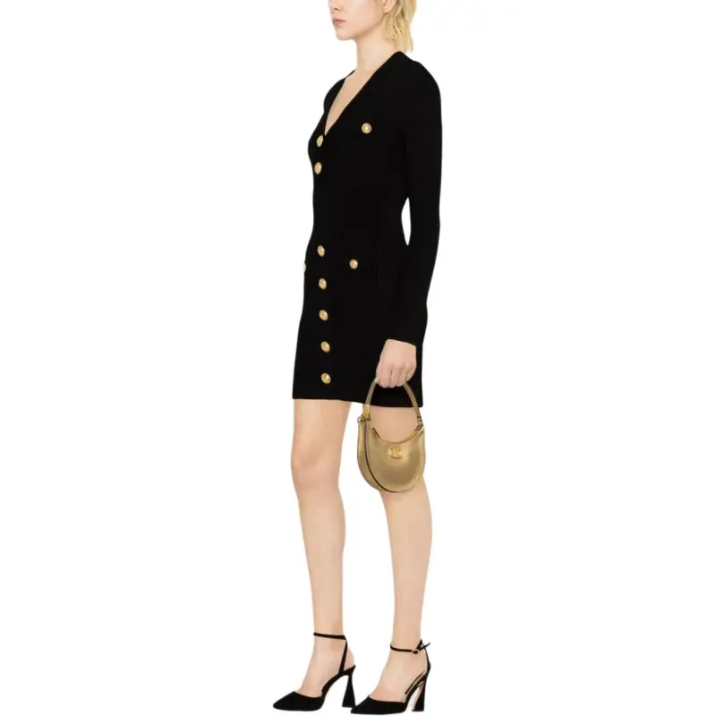 BALMAIN Button embellished Knitted Minidress-4
